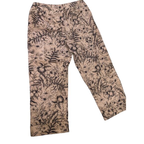 Rafaella Pants - Rafaella Pants Womens Size  12 Floral Print Fashion Chic Trousers Cotton Spandex